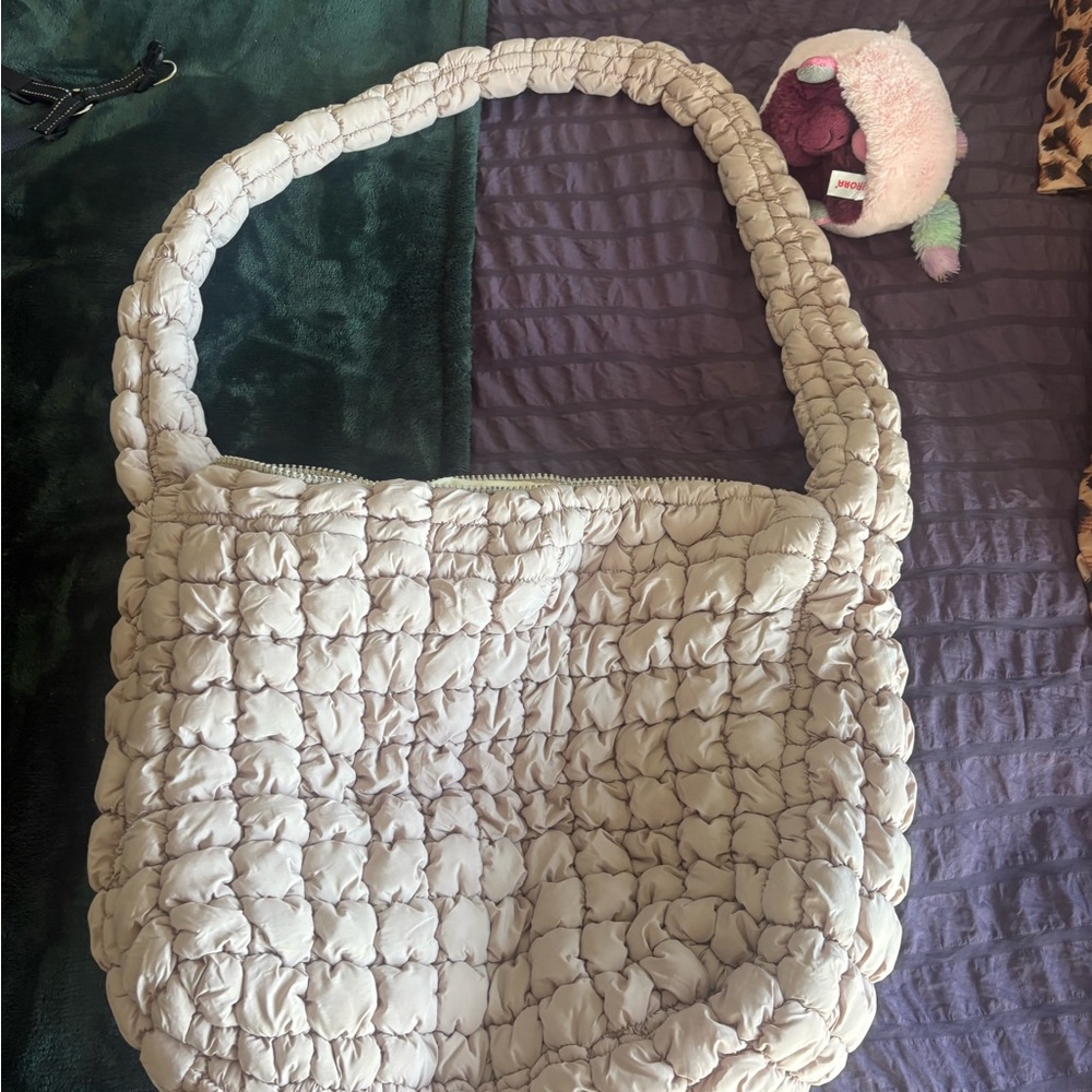 Marshalls Cream Quilted Tote Bag